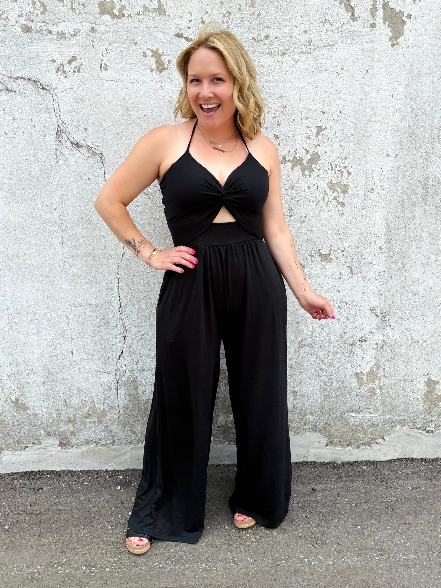 Top Tier Jumpsuit in Black {S-3X} - KaraMarie