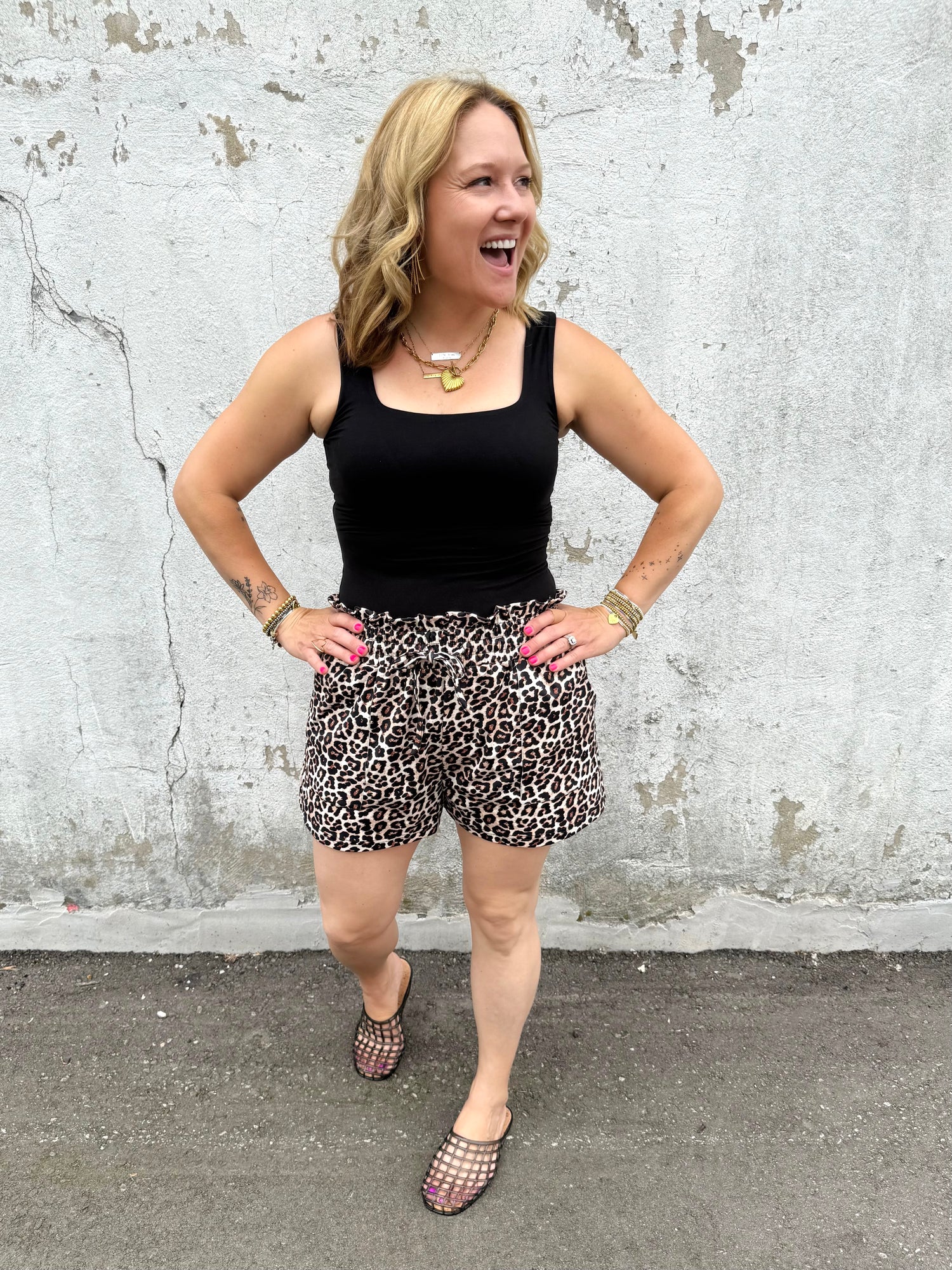 Runway Paperbag Shorts - Safari Chic Leopard {S-2X}