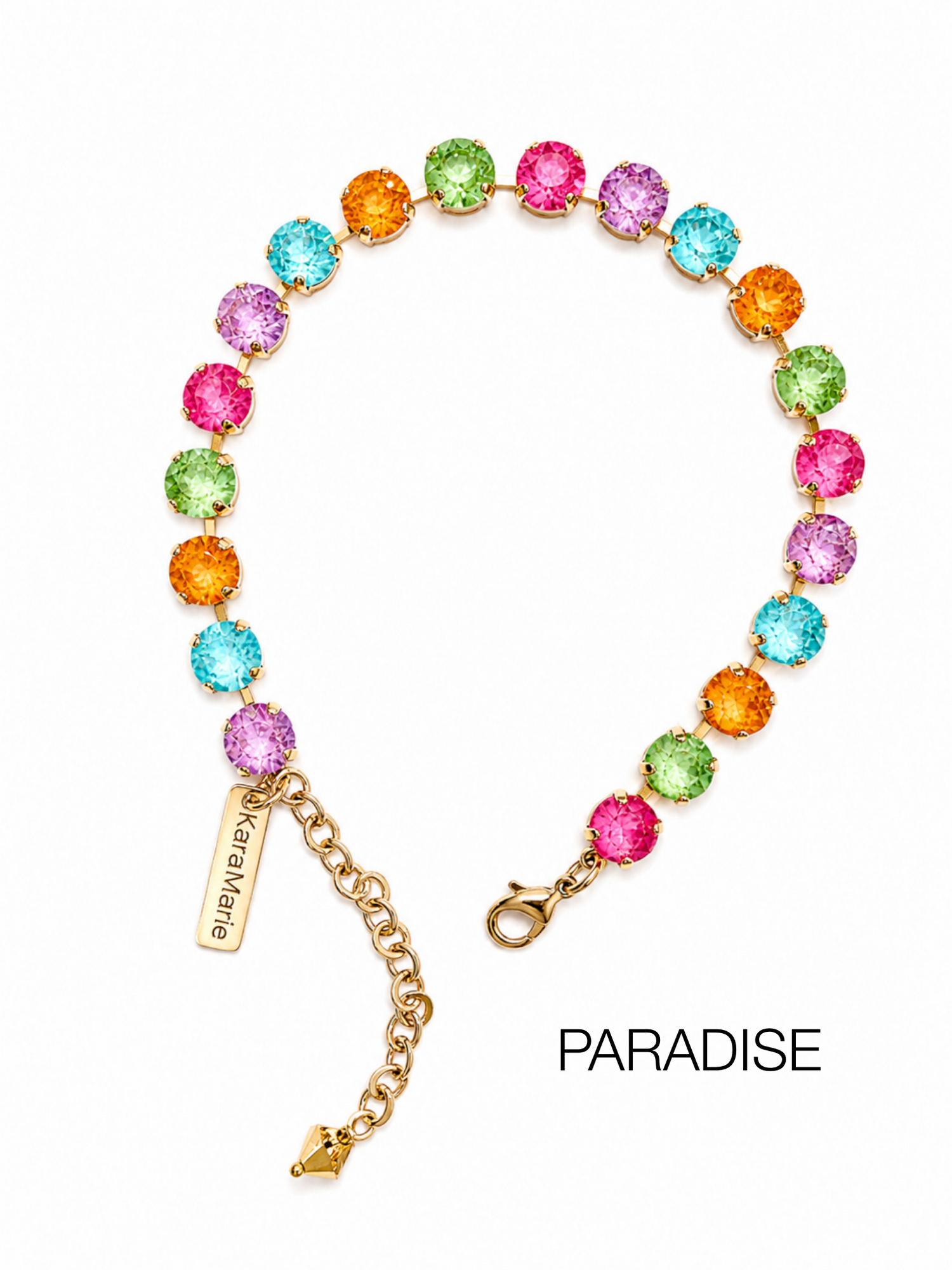 Glamour Glow Diamonds Anklet - 8MM {Multiple Colors}