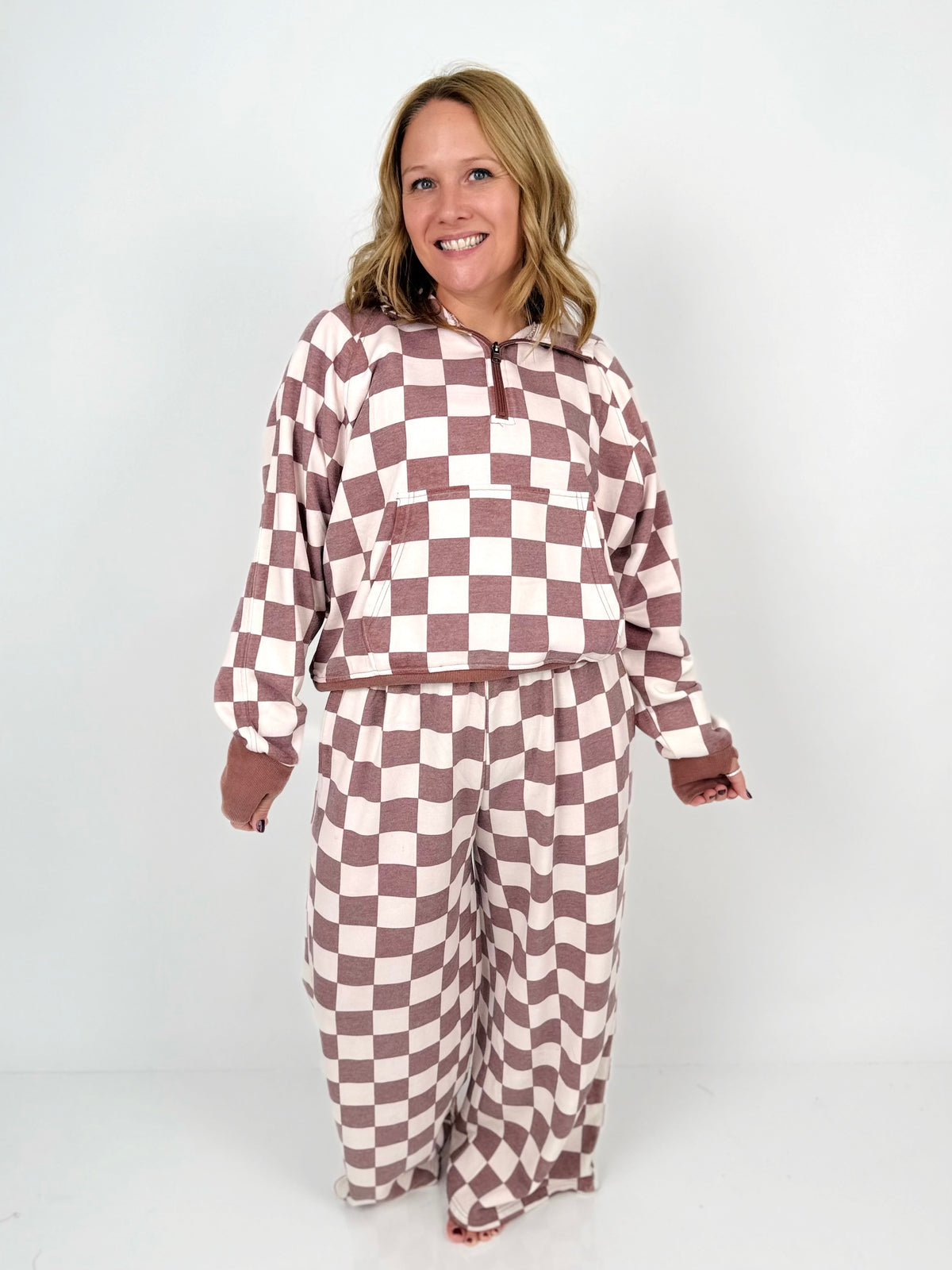 Blakeley Easy Does It Pullover - Checker {SM-2X} - KaraMarie