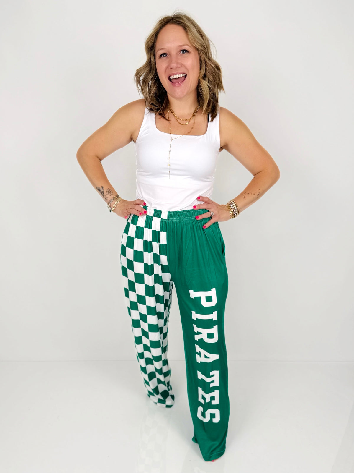 PIRATES Pep Rally Checkered Pants {S-3X}