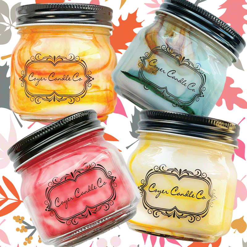 Mason Jar Candles -FALL- Multiple Scents {8oz}