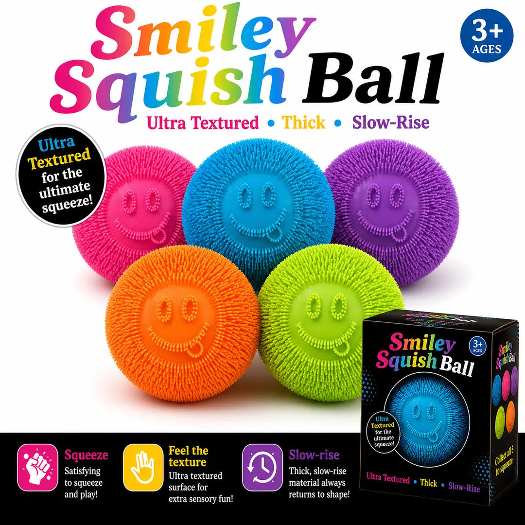Smiley Squish Ball - Multiple Colors! - KaraMarie