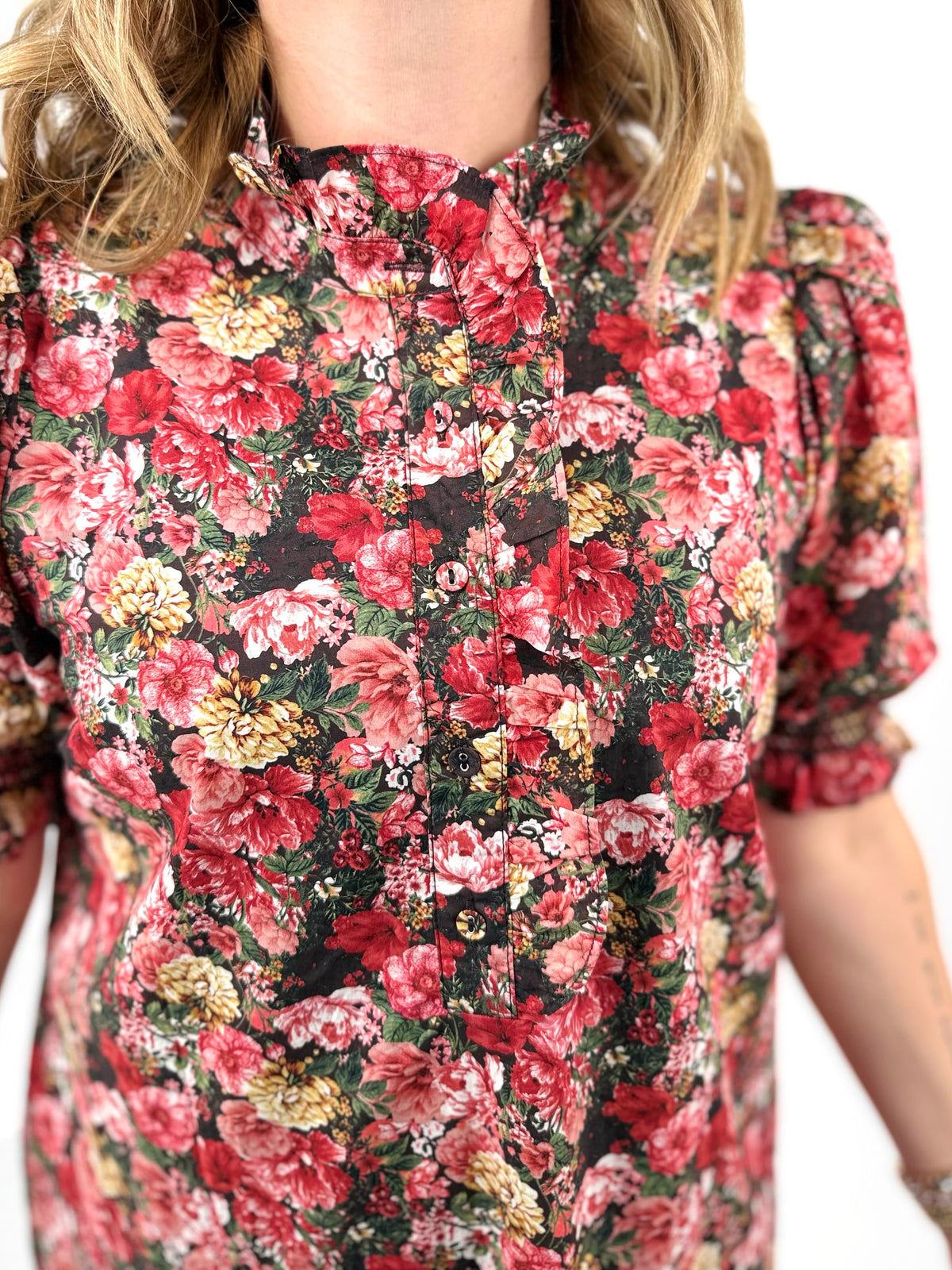 English Garden Button Dress {S-2X} - KaraMarie