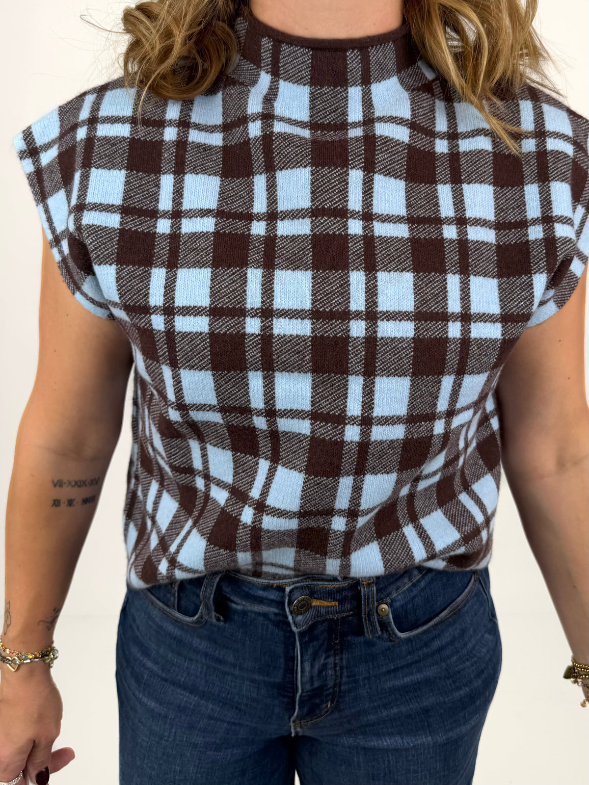 Classic Plaid Sweater Top {S-L}