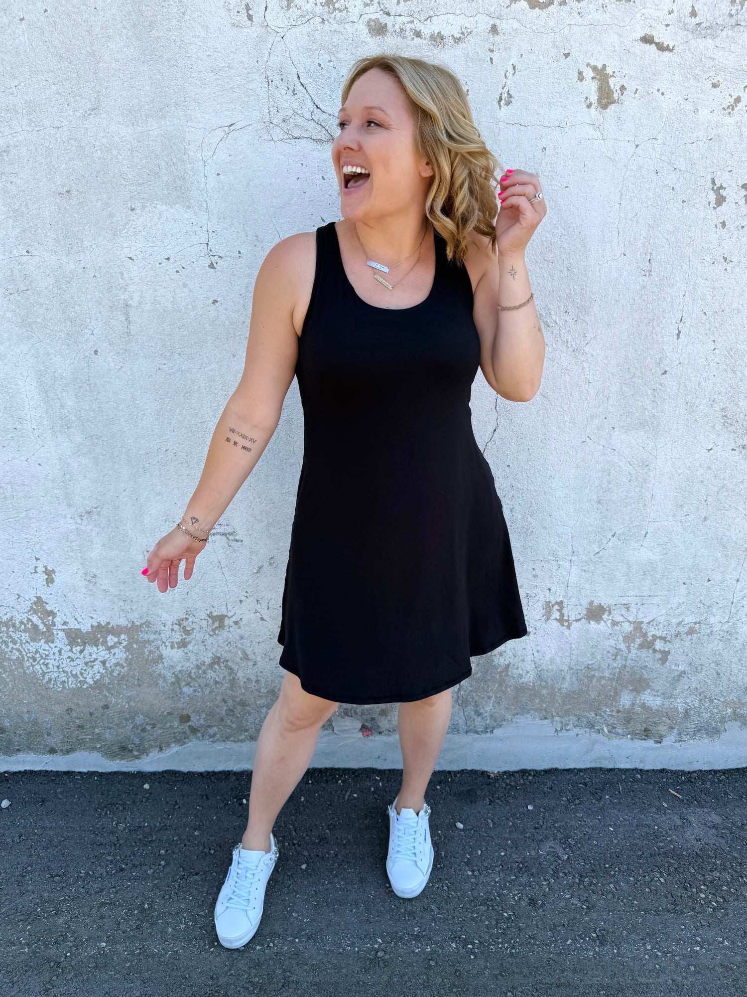 Match Point Romper in Black {S-3X} - KaraMarie