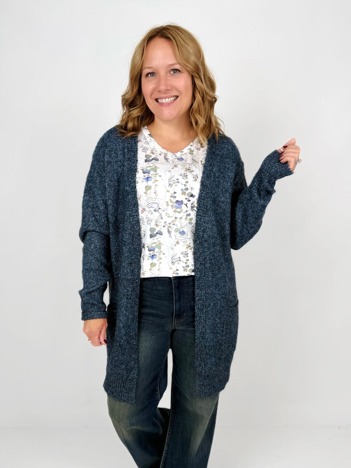 MM Madison Cozy Cardigan - Midnight Skies {S-2X}
