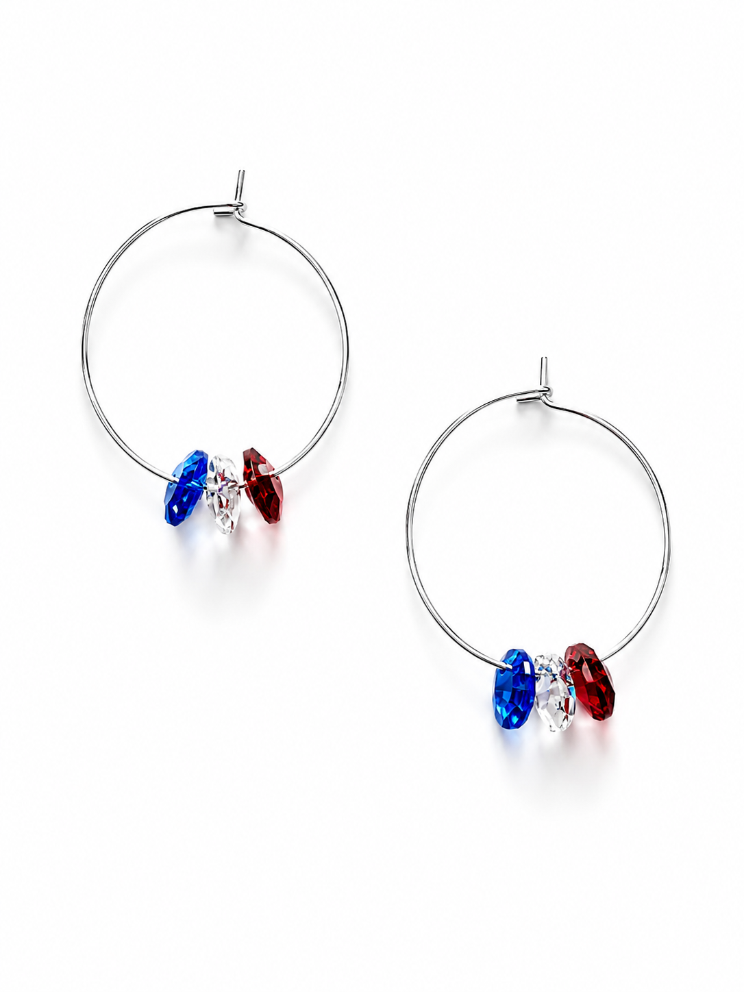 Party in the USA Collection :: Charm Hoop Earrings