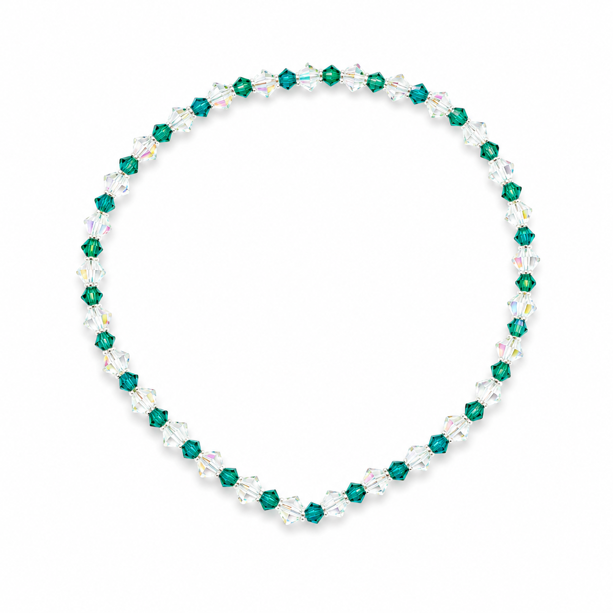 Simple Stretch Bracelet in Blue Shimmer