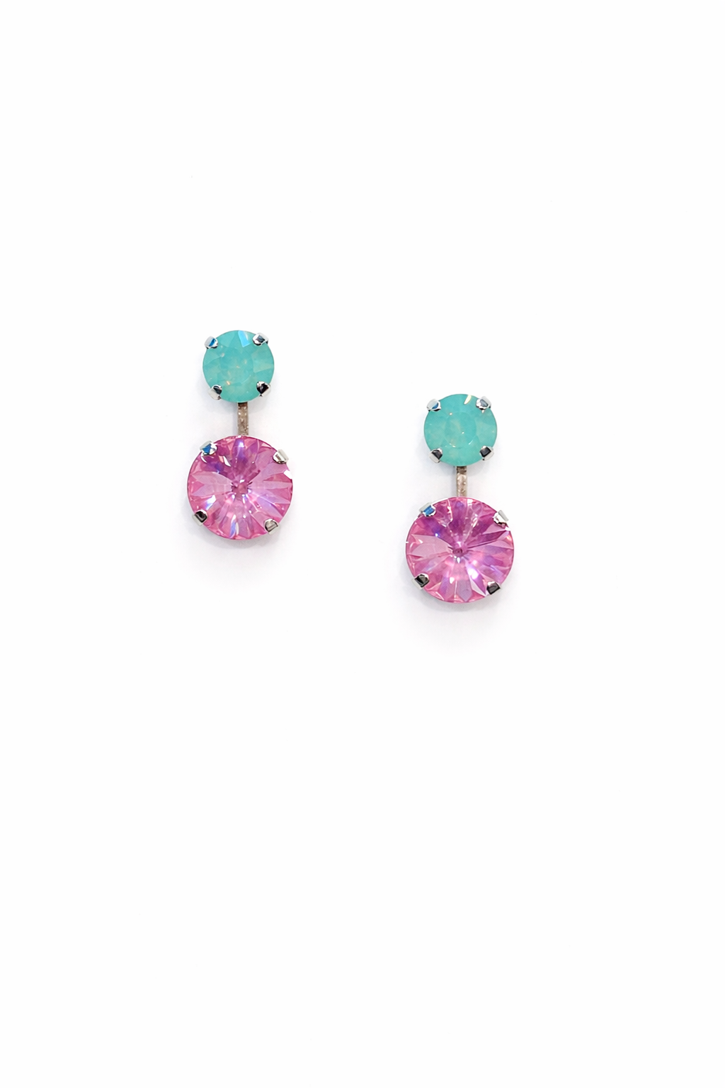 Large Starlit Duo Earring in Purple/Mint