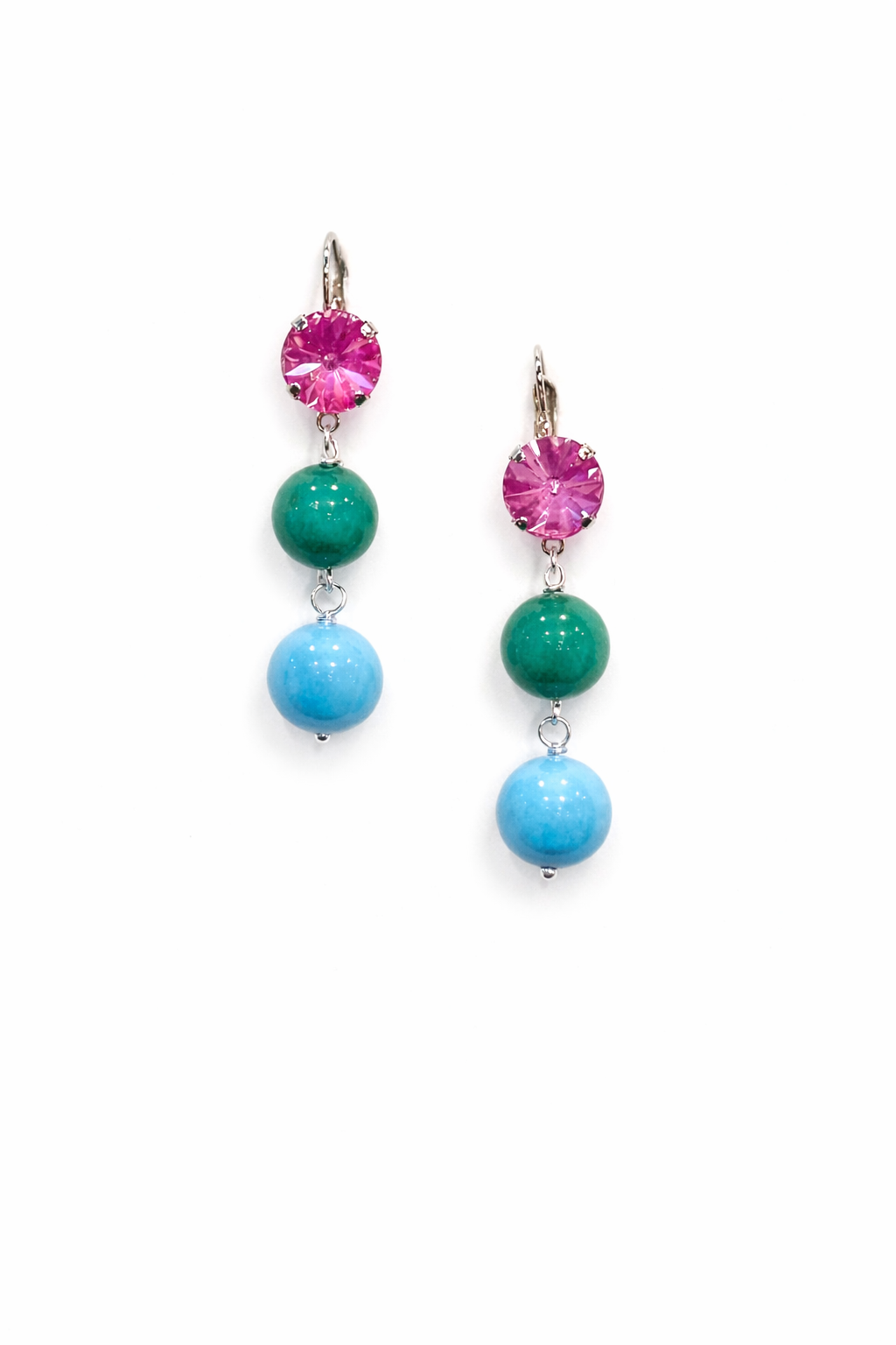 Lilac Mint Drop Earrings