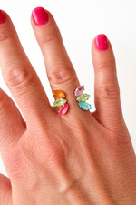 Tropics Collection :: Navette Triple Open Top Ring - KaraMarie