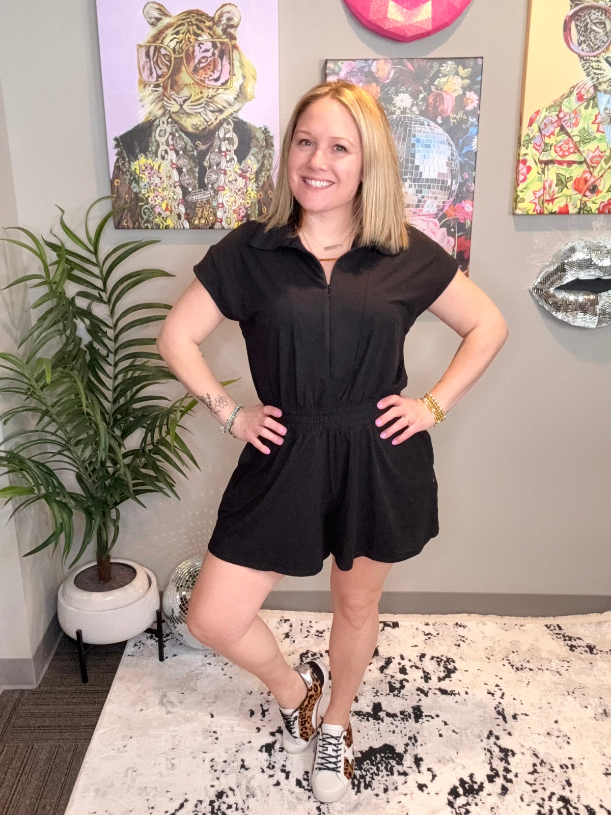Zip-It-Up Romper in Black {S-3X} - KaraMarie