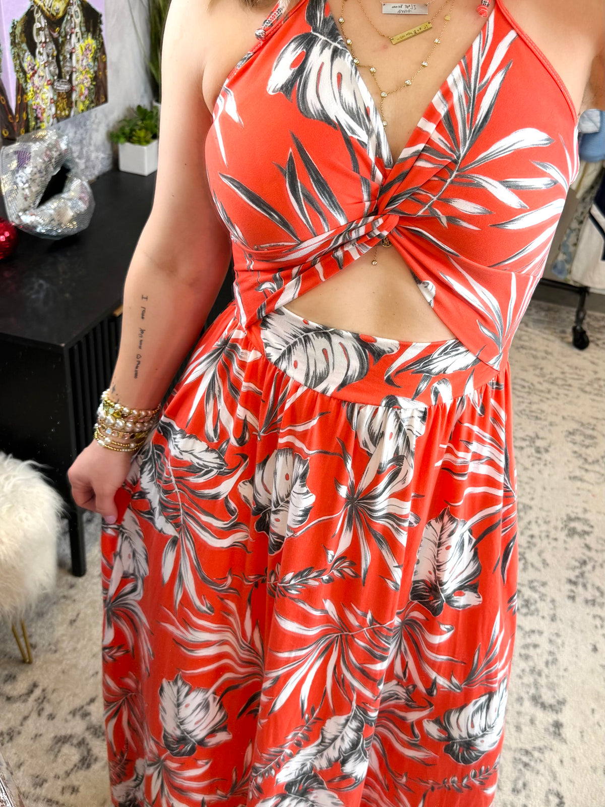 I'm Coming For You Dress In Coral {S-3X} - KaraMarie