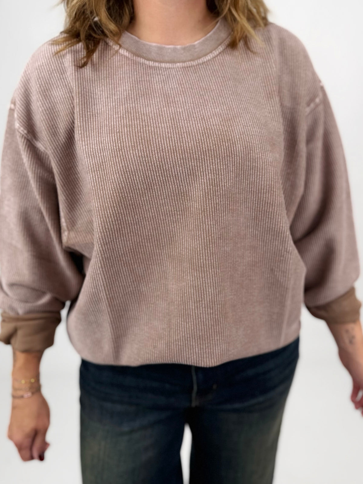Moon Ryder Corded Crew in Toffee {XS-XL}