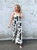 Pattern Pulse Sleeveless Jumpsuit {S-L} - KaraMarie