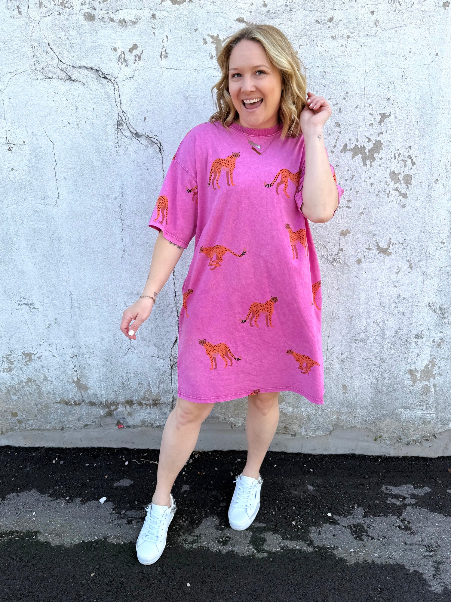 Fast and Fierce Dress in Magenta {S-3X}