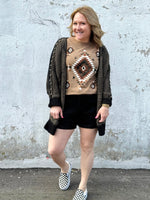 Studded Statement Side Slit Cardigan {S/M} - KaraMarie
