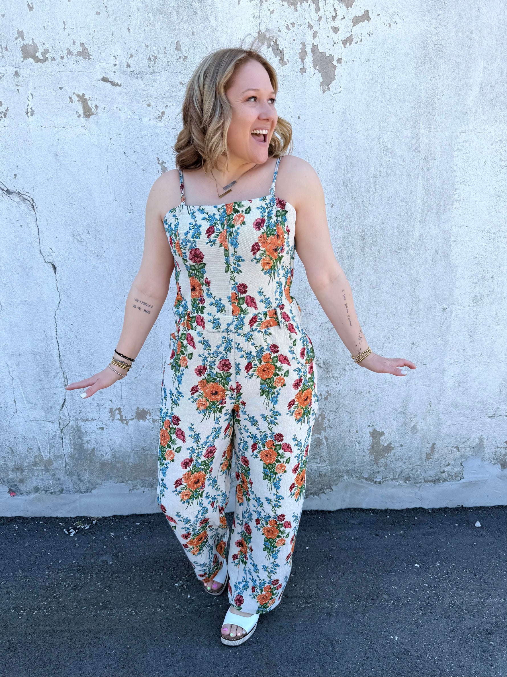Floral Escape Jumpsuit {S-3X} - KaraMarie
