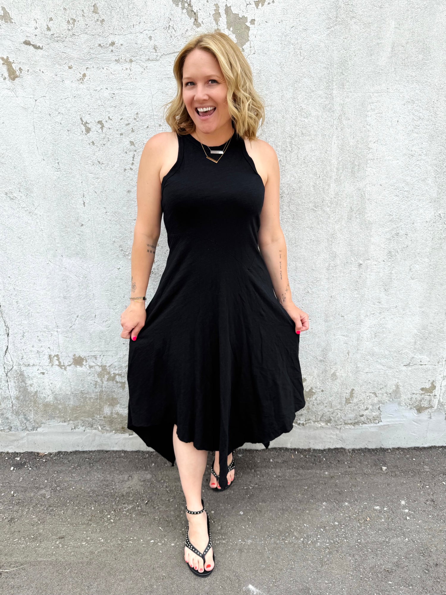 BLAKELEY Dani Tank Dress In Black {SM-2X} - KaraMarie