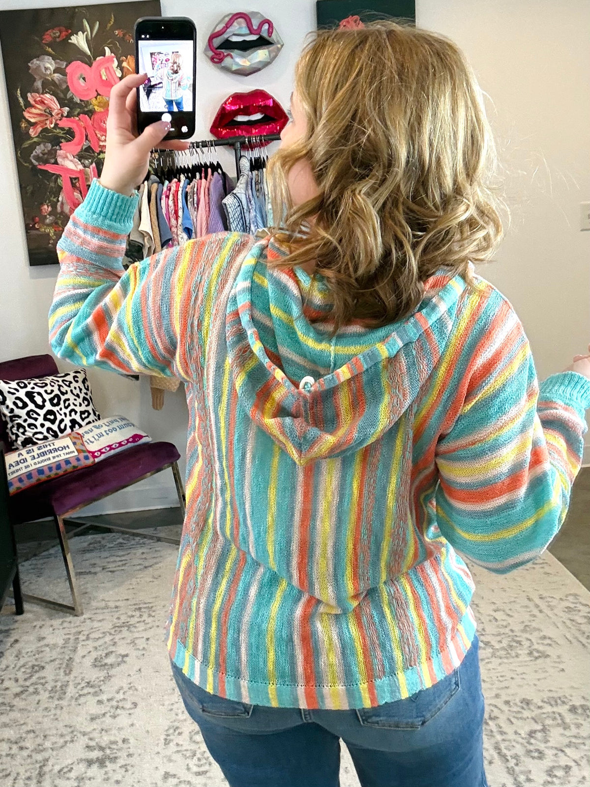 Canyon Spirit Hooded Pullover in Mint {S-2X} - KaraMarie