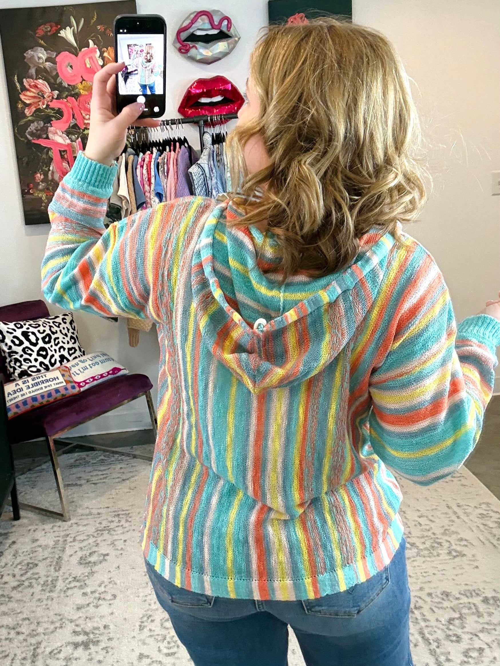 Canyon Spirit Hooded Pullover in Mint {S-2X} - KaraMarie