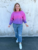 Moon Ryder Ombre Cozy Cord Sweatshirt - Pink/Purple {XS-2X} - KaraMarie