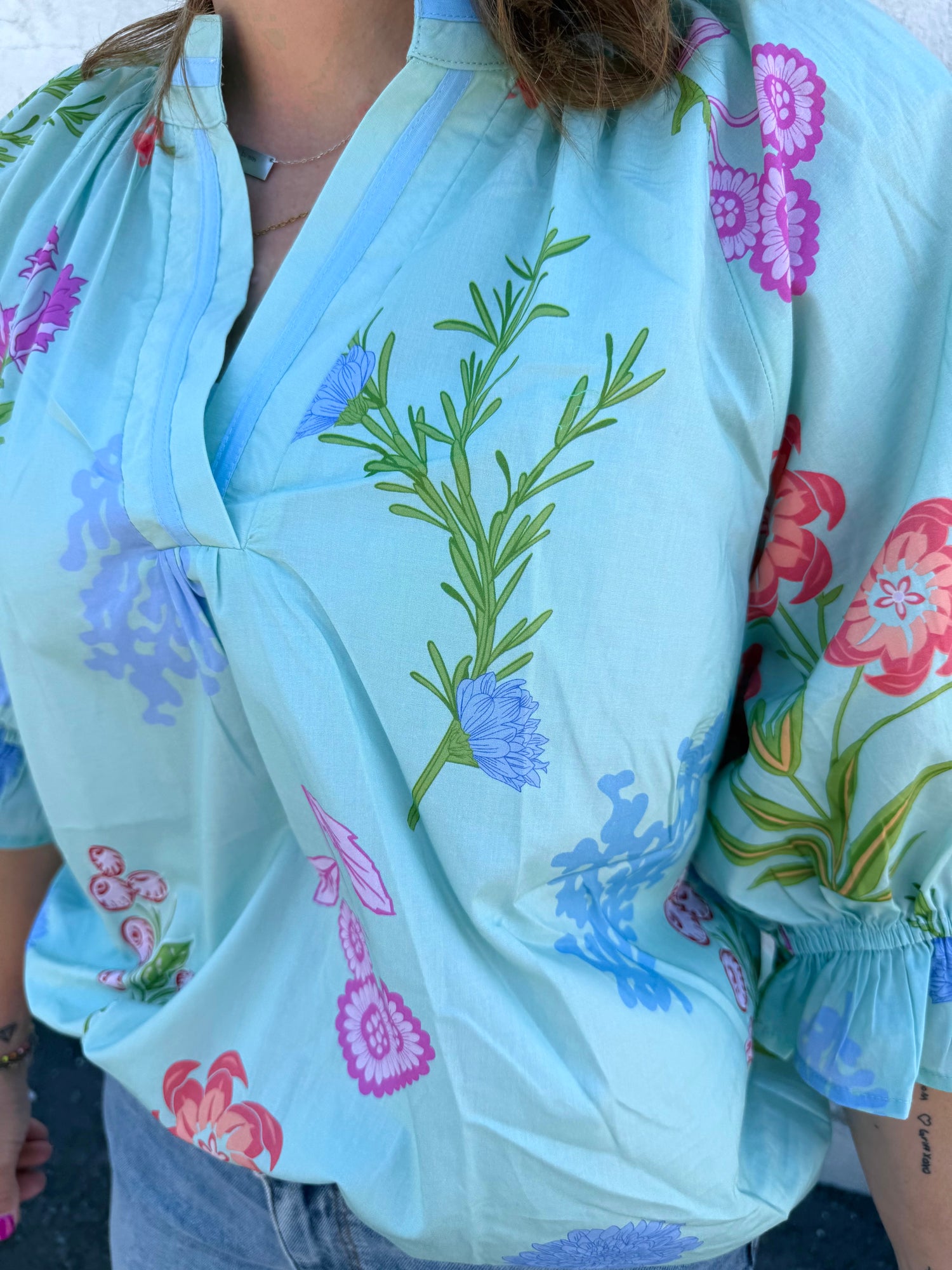 Coastal Garden Blouse {S-2X}