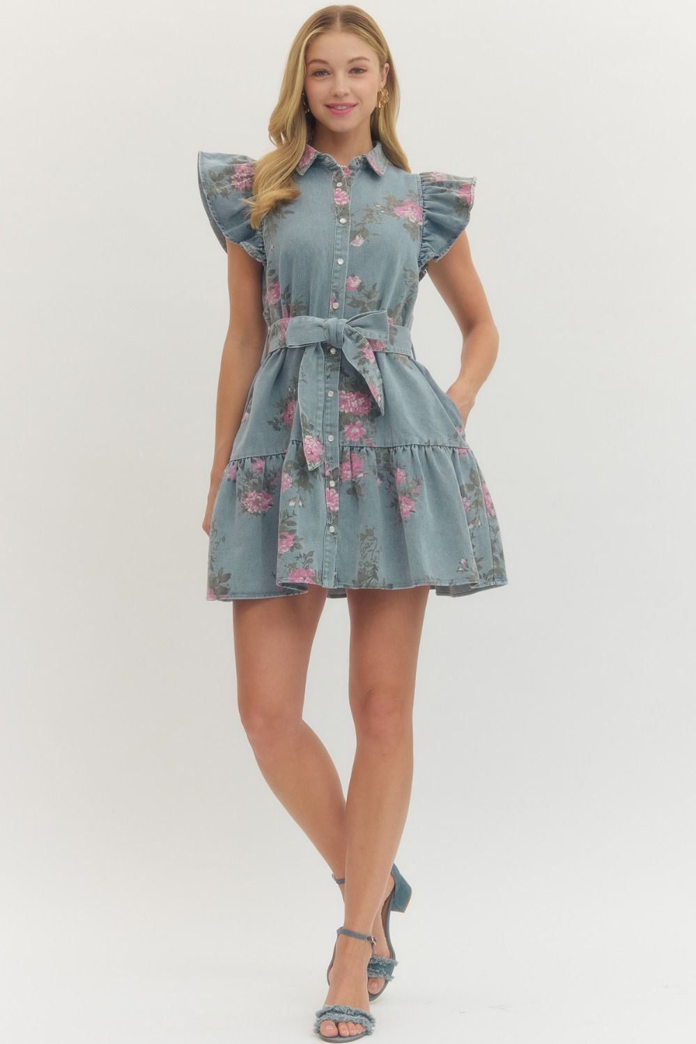 Denim Daydream Mini Dress {S-L}