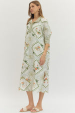 Regal Voyage Midi Dress {S-L} - KaraMarie