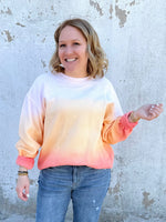 Moon Ryder Ombre Cozy Cord Sweatshirt - Yellow/Orange {S-2X} - KaraMarie