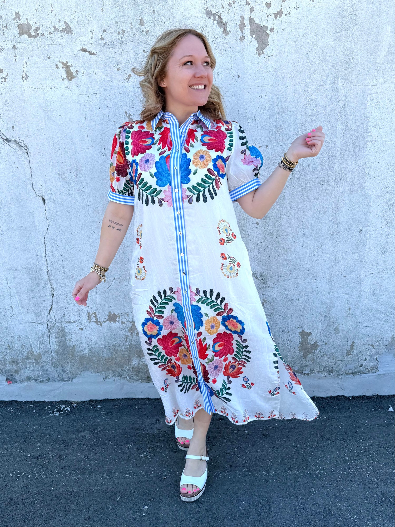 Bloom Cycle Button Dress {S-L}