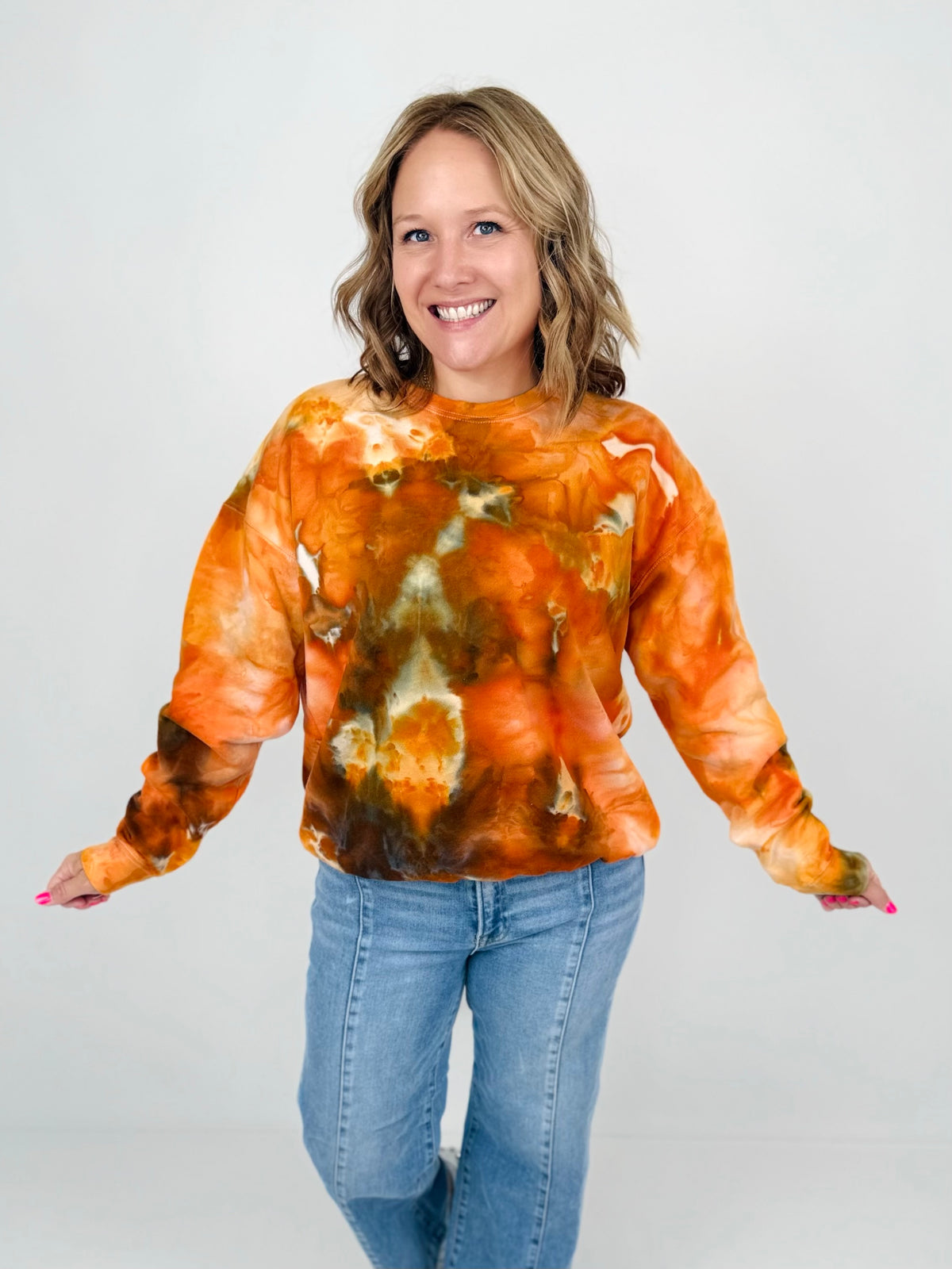 HAWKS Hometown Hype Custom Ice Dye Sweatshirt {S-3X}