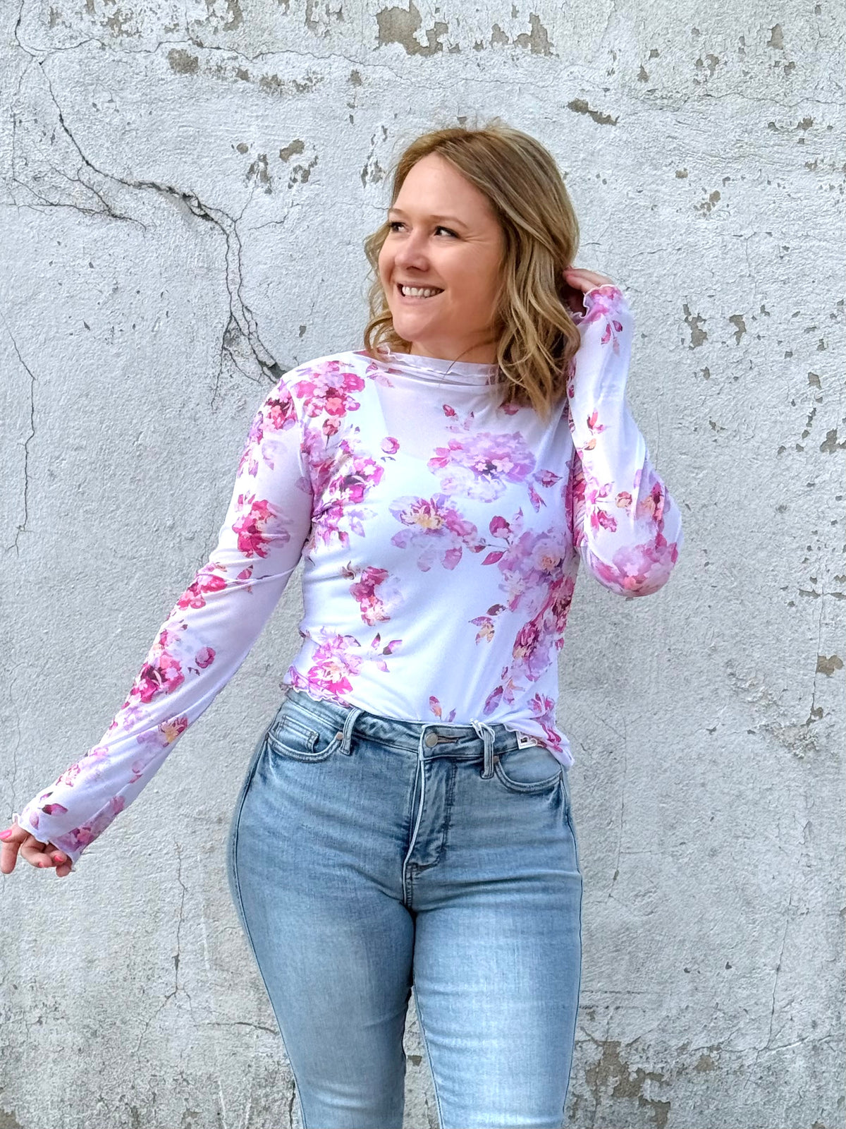 Bloom Veil Mesh Top {S-3X} - KaraMarie