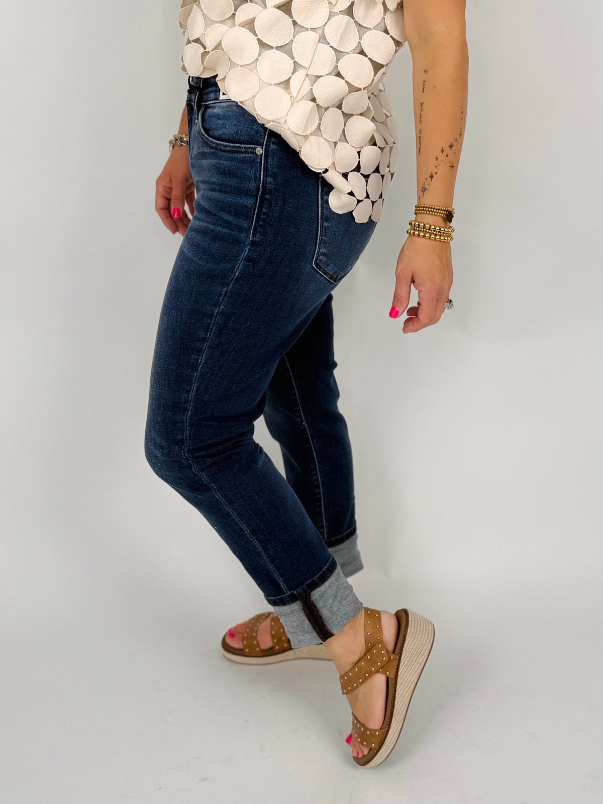 Judy Blue Clean Cuff Slim Jeans {1-22W} - KaraMarie