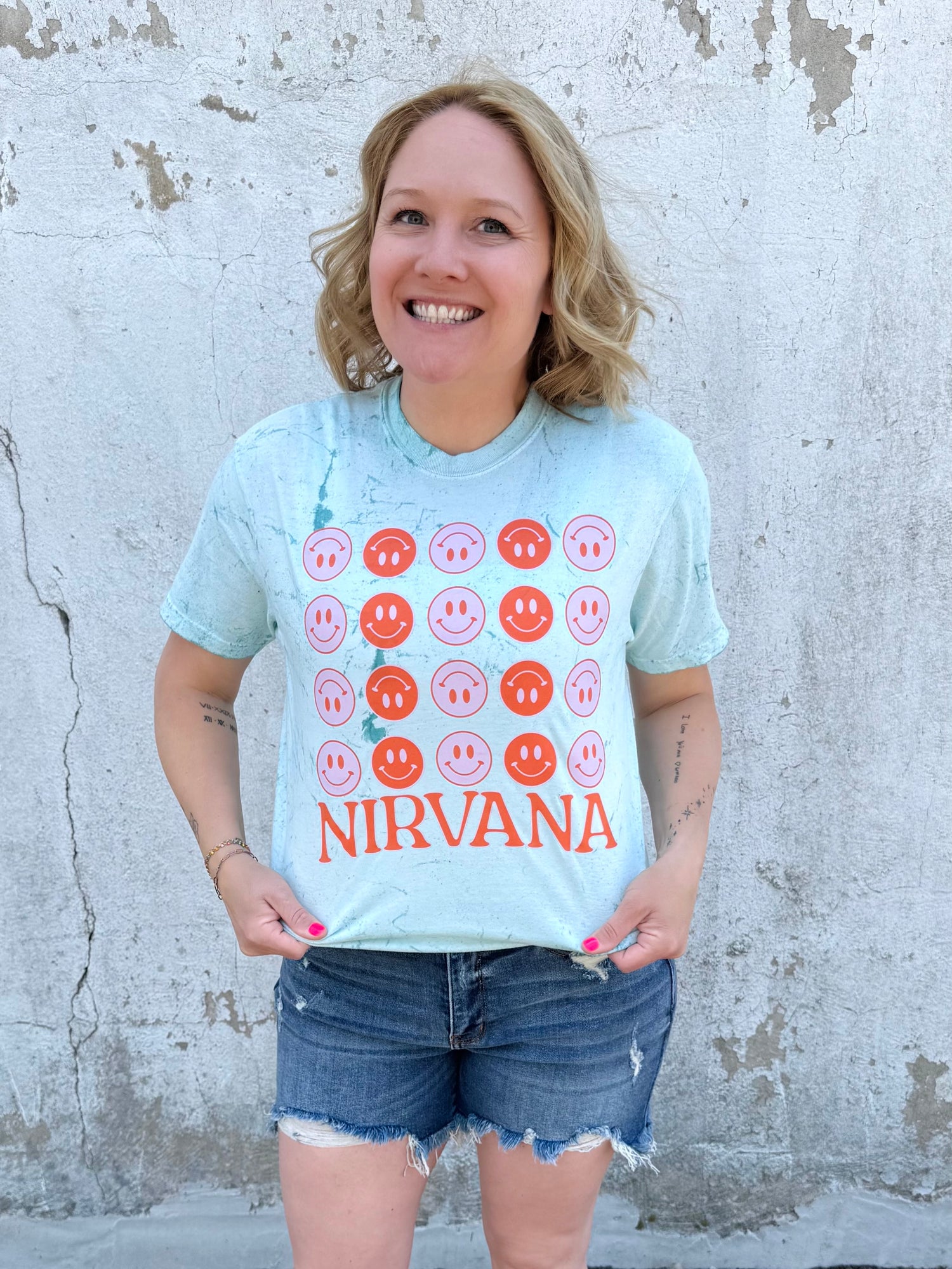 Nirvana Smiley Graphic Tee {Custom Order!}
