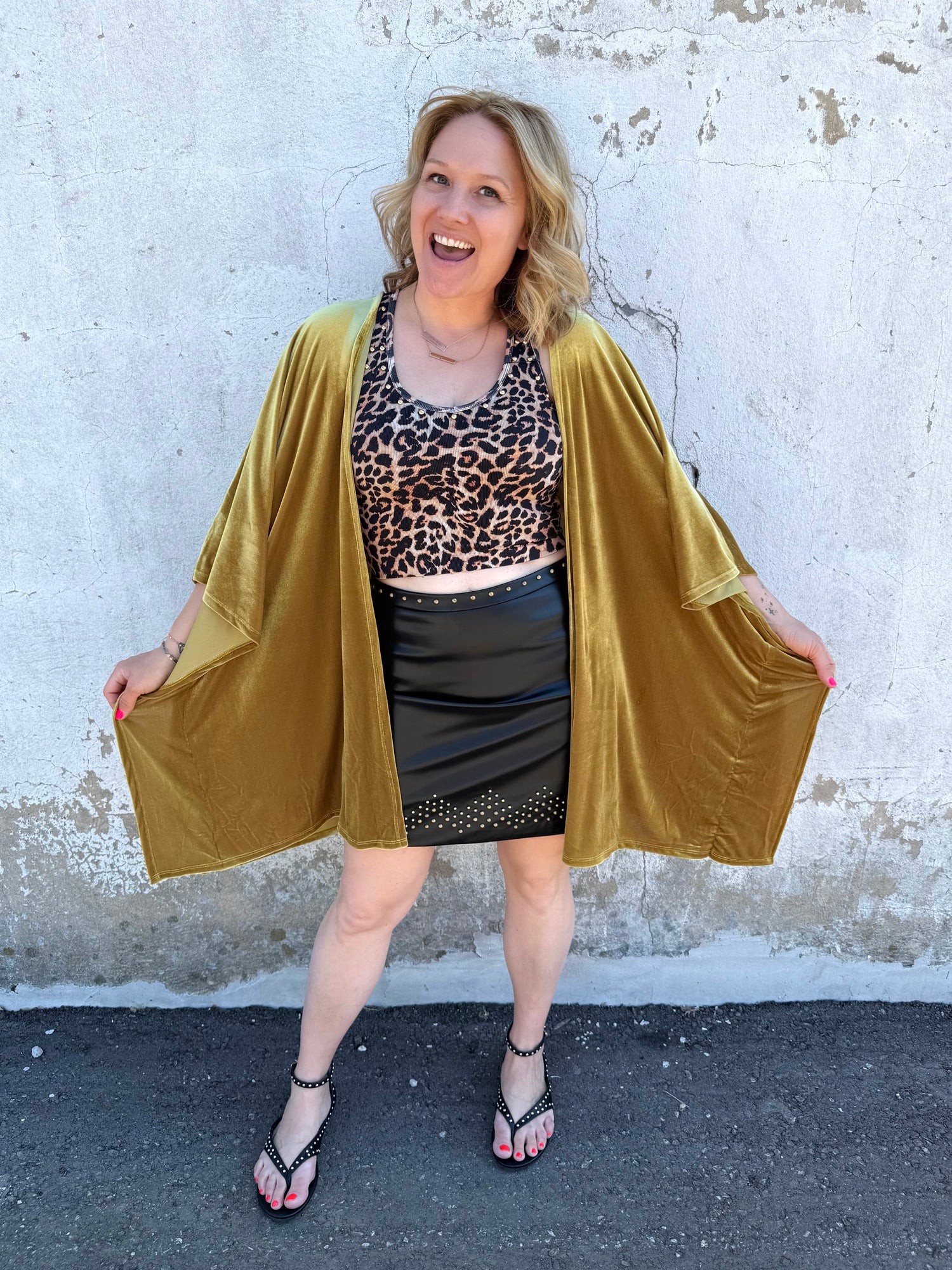 Savoy Velvet Kimono - Marigold {S/M-L/XL}