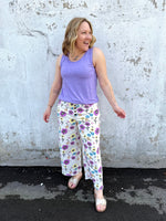 Floral Pop Twill Pants {S-3X} - KaraMarie