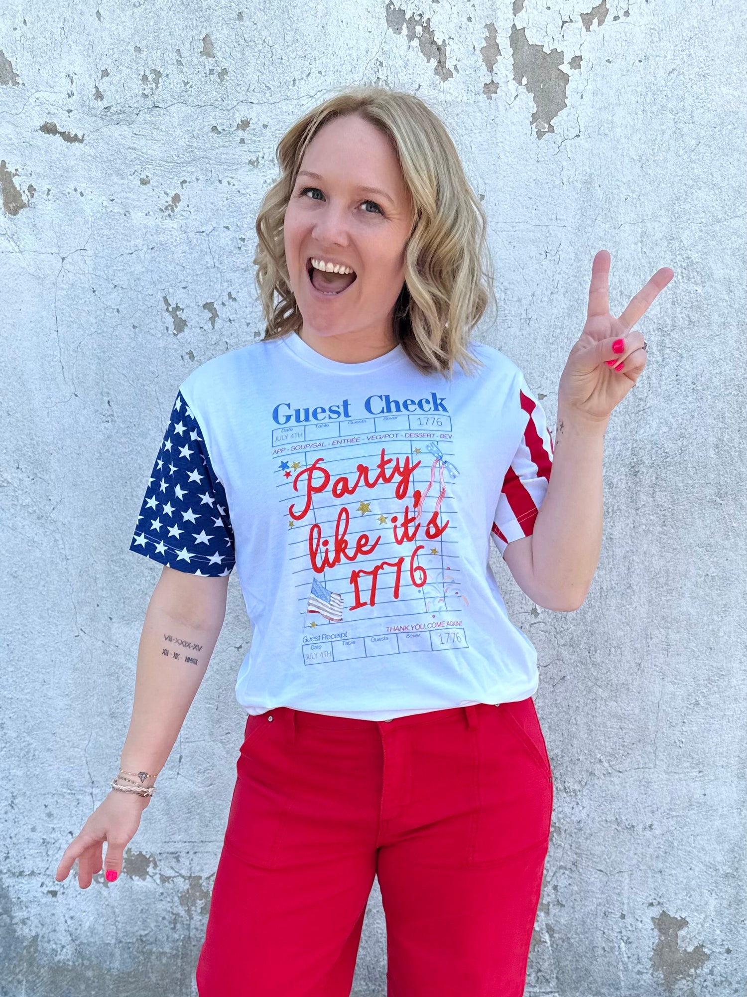 Guest Check Party Like Its 1776 Graphic Tee {Custom Order!}