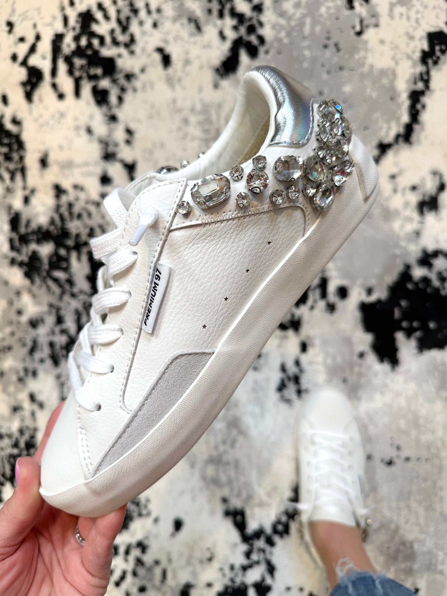 Vintage Havana - Premium - White/Rhinestone