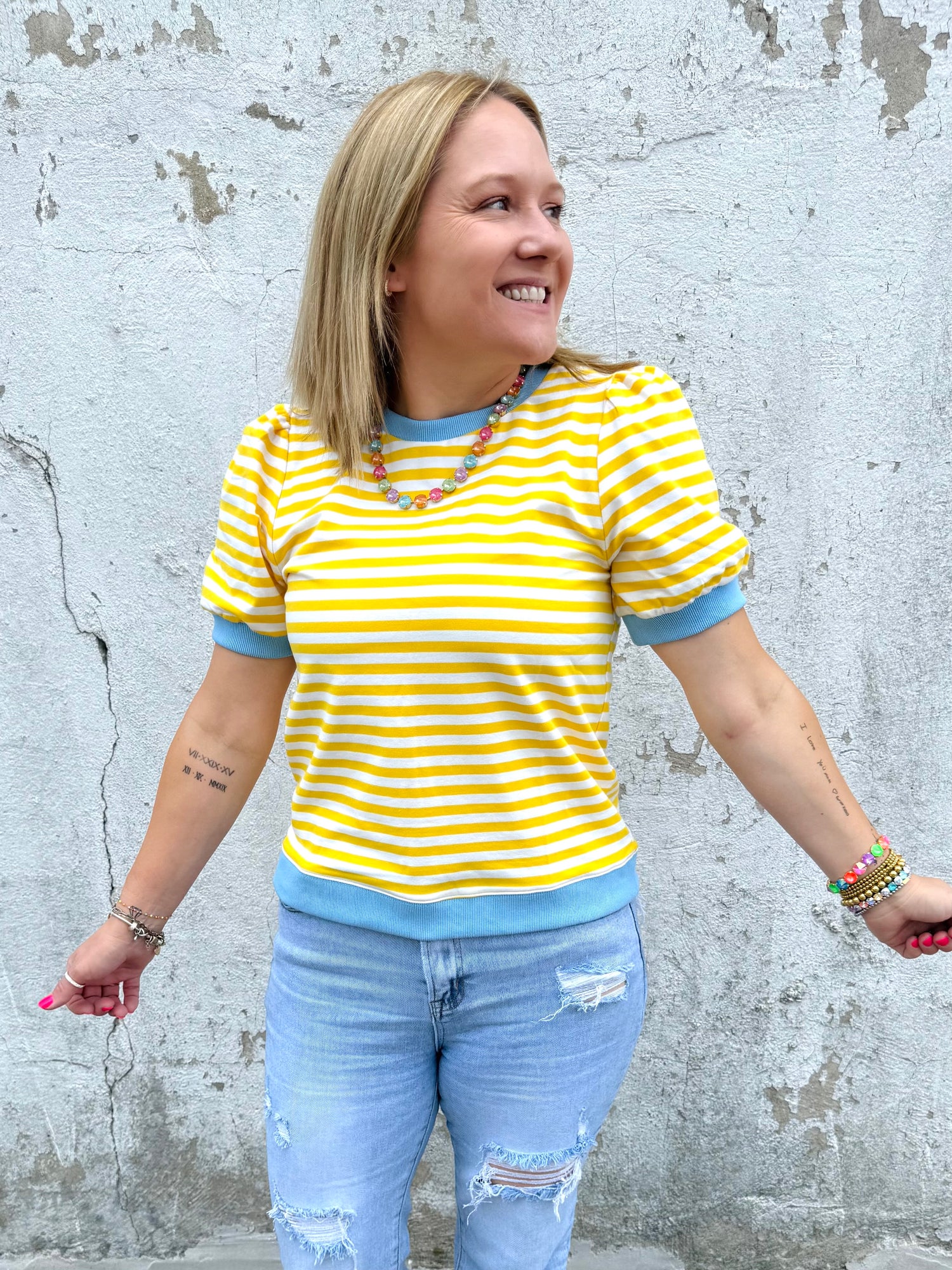 Sunny Shores Striped Top {S-L}
