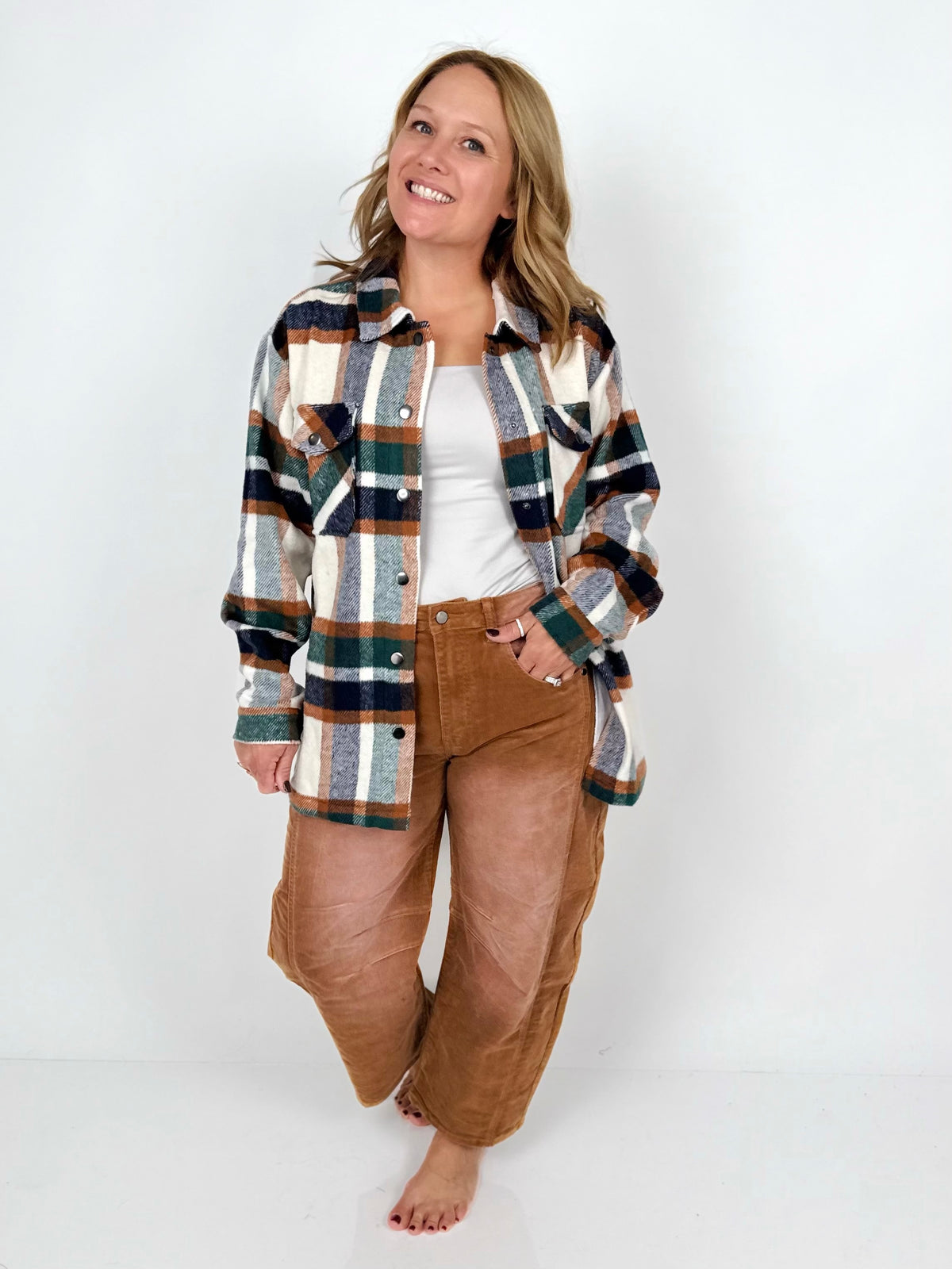 MM Norah Plaid Shacket - Harvest Plaid {S-3X} - KaraMarie