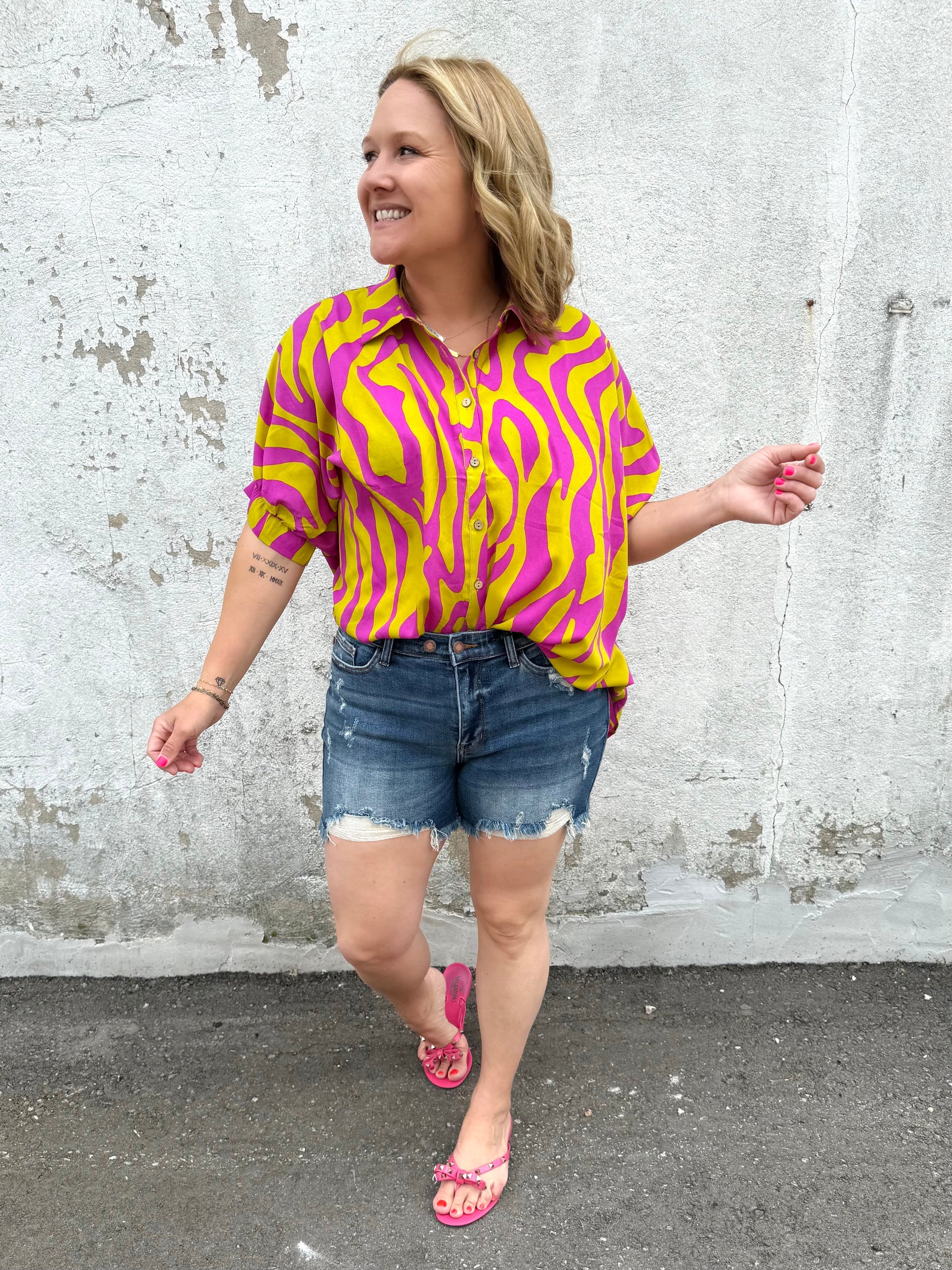Cascading Wave Blouse {S-2X} - KaraMarie