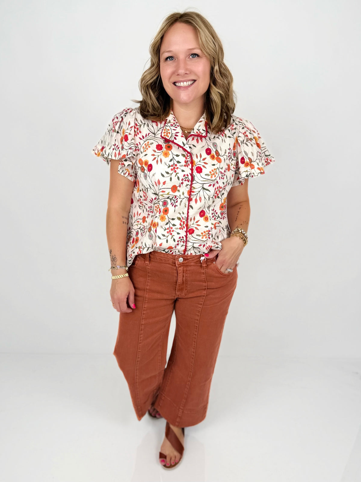 Garden Mosaic Blouse {S-L} - KaraMarie