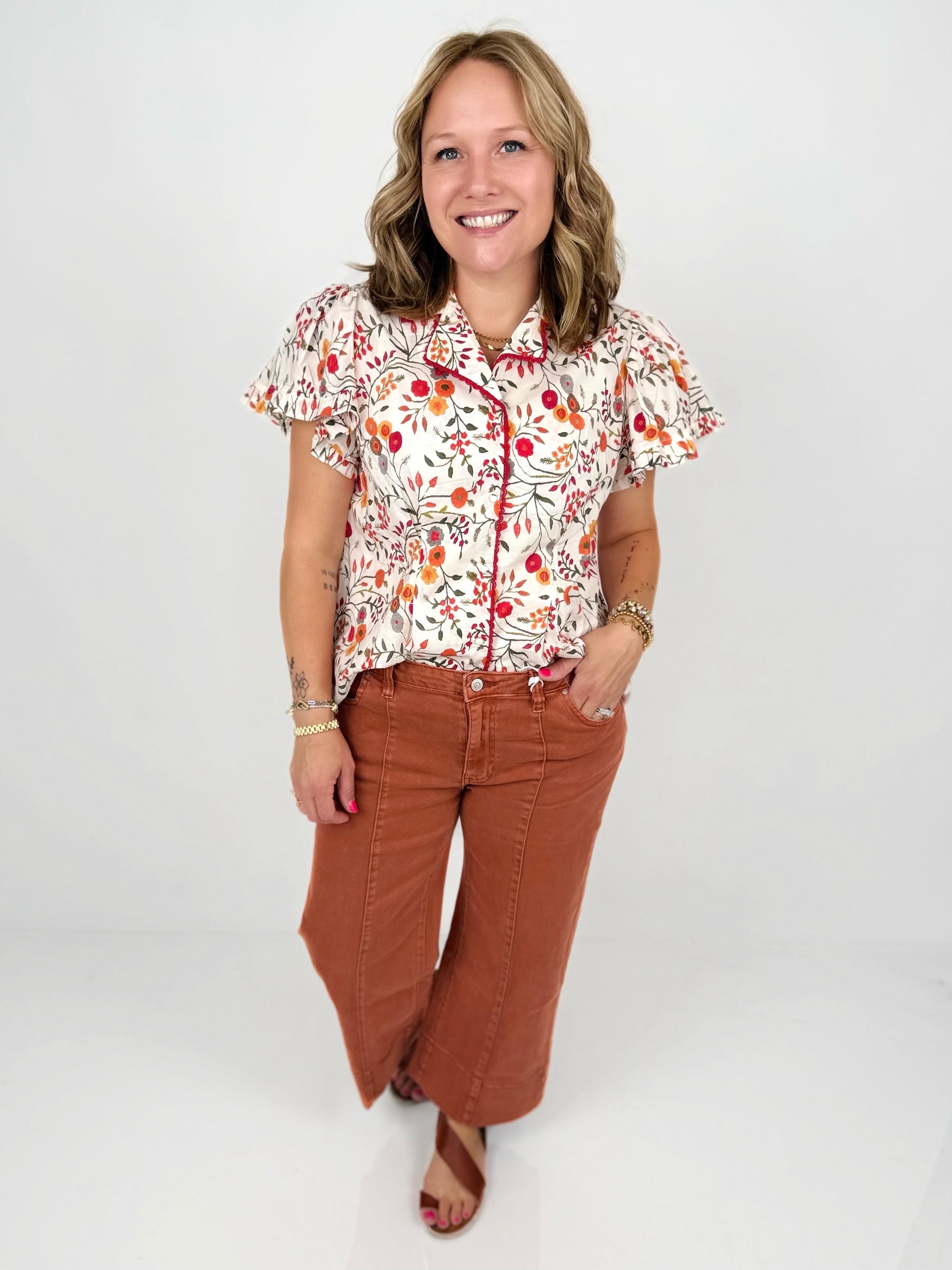 Garden Mosaic Blouse {S-L} - KaraMarie