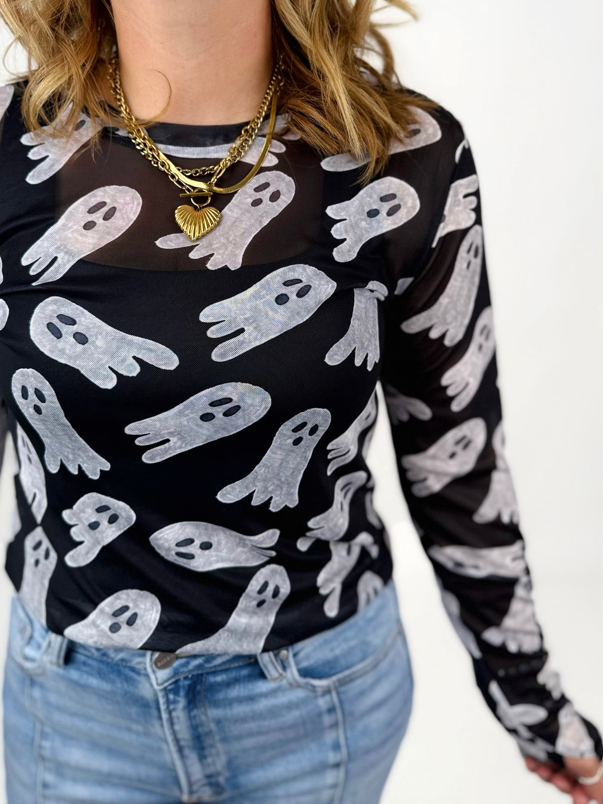 BLAKELEY Dress It Up Mesh Tops - Ghosts {S/M-2X}