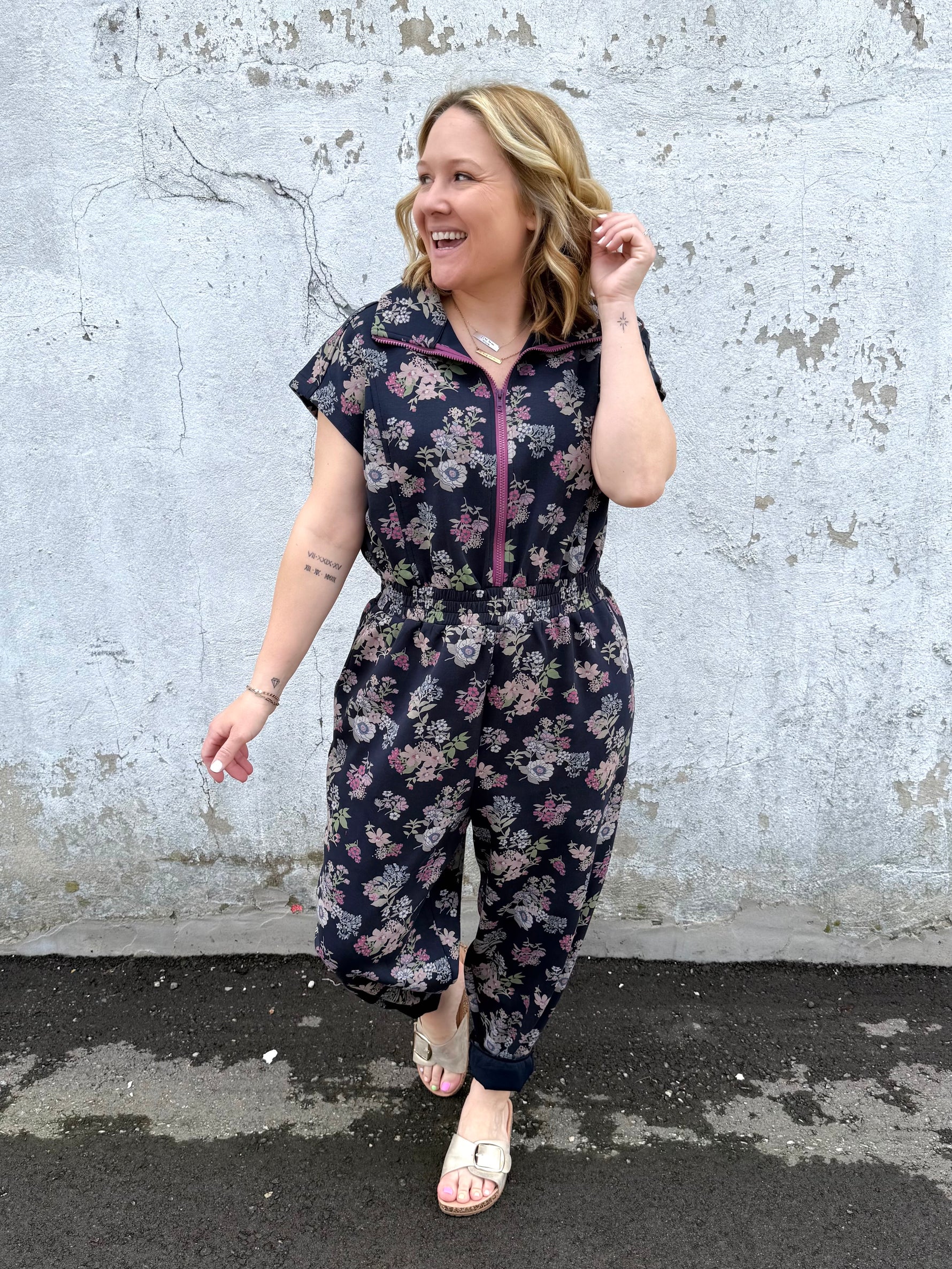 Zipline Bloom Jumpsuit {S-3X} - KaraMarie