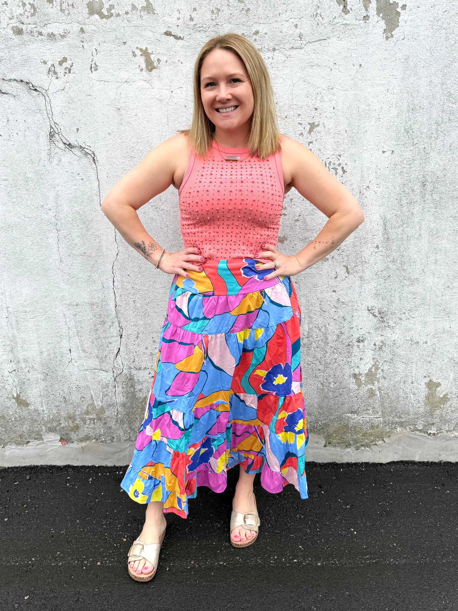 Kaleido Floral Skirt {S-L}