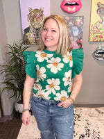Floral Frill Bloom Top {S-L} - KaraMarie