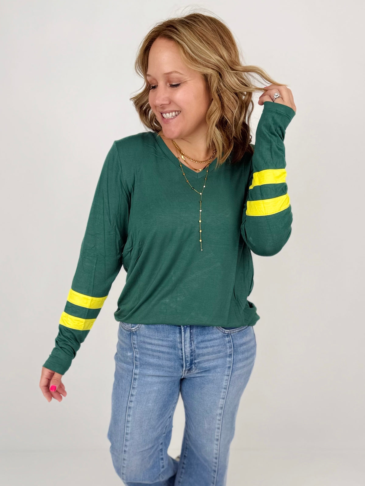 MM Game Day Larissa Long Sleeve - Green Bay {S-3X}